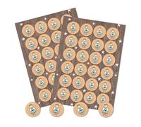 Stickers Noël anges, 48 pièces: autocollants ronds enfant scrapbooking, gommettes de cadeaux, étiquettes décoratives pour enveloppe, petit sticker autocollant fête, Ø 4 cm