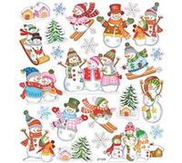 Stickers Noël Creativ Company - Bonhomme de neige - 24 pcs G