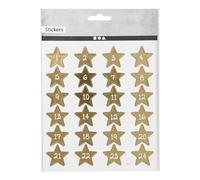 Stickers Noël Creativ Company - Calendrier de l'avent Étoiles dorées - 24 pcs