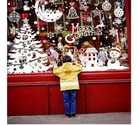 Stickers Noel Fenetre Autocollant Noel 202Pcs Grand Arbre de Noël Lune Sticker Noël Vitre Double Face Decoration Noel Interieur