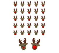 Stickers Noël pailletés Renne avec pompons et stra