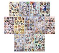 Stickers One Piece, 170PCS Autocollant One Piece, Manga, Luffy, Étanches Vinyle Autocollants pour Velo Ordinateur Portable Valise, Graffiti
