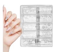 Stickers Ongles - 10 Rouleaux Décorations Manucure Florales DIY Noir Et Blanc | Feuilles De Pour Décalcomanies Ongles - pour Maison, Atelier, Femmes, Passionnés DIY, Techniciens, Débutants, Soins