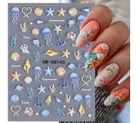 Stickers Ongles Nail Art, Stickers Ongles Fleurs, Nail Art Stickers, Autocollant Ongle, 5D Design Stickers Ongles, 5D Printemps Fleur Stickers Ongles, Accessoires de Manucure Exquis pour Femmes (E)