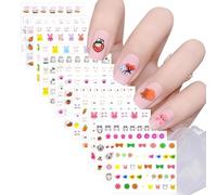 Stickers Ongles Pâques, 30pcs Stickers Ongles Lapin, Sticker Nail Art Pâques, Ongles Autocollant Lapin Nail Art, Autocollants NailArt 3d, Jolies Décorations NailArt pour Paques(B)