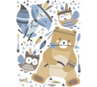 Stickers ourson chasseur de plumes