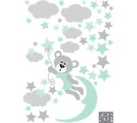 Stickers ourson libre heureux dans le ciel
