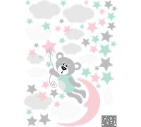 Stickers ourson parmis les étoiles