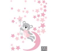 Stickers ourson volant dans les étoiles