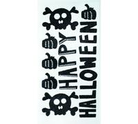 Stickers Pailletés Noir Halloween 2,5 À 6 Cm 8 Pièces