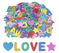 Stickers Paillettes Pour Artisanat Diy Décoratio, Lettres Autocollantes En Mousse, Stickers Lettres Alphabet, Lettres De L'Alphabet En Mousse Couleurs
