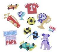 Stickers - Papa - Autocollant - Mousse caoutchouc - 24 pièces - Loisirs créatifs