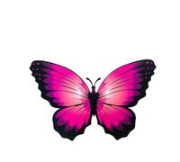 stickers papillon Grand papillon 3D for décoration de chambre, autocollant mural, fenêtre, mariage, fête, jardin extérieur, ornements Noël(Dark pink)