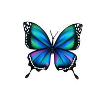 stickers papillon Grand papillon 3D for décoration de chambre, autocollant mural, fenêtre, mariage, fête, jardin extérieur, ornements Noël(Dark bule)