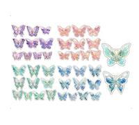 Stickers Papillons Muraux, 40 Pièces Stickers Papillon Acrylique 3D Stikers Murals Papillon Decoration pour Salon Chambre Bureau
