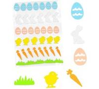 Stickers Pâques - mousse - 39 pièces - de 1,5 à 3,5 cm Multicouleur G