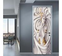 stickers paroi de douche 40x120cm(15.74 inches * 47.24 inches) Fille sculpture Autocollants Porte 3D Moderne Art Auto-adhésif Poster Porte PVC Sticker Porte Autocollant Trompe l'œil Papier Peint