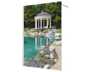 Stickers paroi de douche dépoli - Jardin - Largeur 160 x Hauteur 200 cm