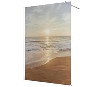 Stickers paroi de douche dépoli - Vue Mer - Largeur 100 x Hauteur 200 cm