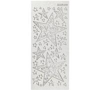 Stickers Peel Off Etoiles - Argenté - Planche de 10x23 cm G