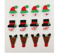 MÉGACRÉA Stickers Personnages de Noël en Feutrine 5,5 cm 12