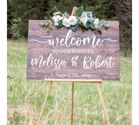 Stickers Personnalisés Panneau Directionnel, Stickers Vinyle Panneau De Bienvenue, Panneau D'accueil Mariage, Bienvenue Mariage, Sticker Vinyle， Panneau D'accueil Mariage，Mariage Décoration Artisanale