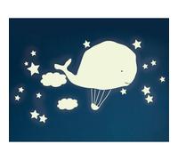 Stickers phosphorescent montgolfière jaune TU