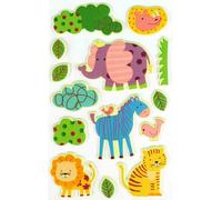 Stickers Phosphorescents Animaux Jungle 1,5 À 5 Cm X14