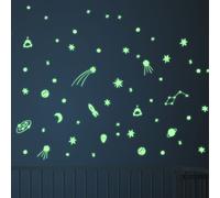 Stickers phosphorescents la tête dans les astres