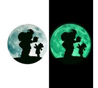 Stickers phosphorescents lune + le père noël et sa hotte de cadeau
