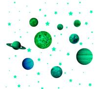 Stickers phosphorescents planètes du système solaire + 200 étoiles