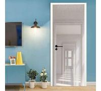 Stickers Porte 3D Auto-Adhésif - Espace Couloir Blanc 77 X 200 Cm - Pvc Autocollants De Décoration Pour Porte - Photos De Porte - Peintures Murales De Porte - Art De Porte - Chambre D'Enfan -6A5N/D8S7