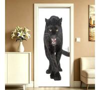 Stickers Porte 3D Autocollant Porte Léopard 77x200cm
