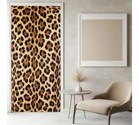 Stickers Porte 3D Imprimé Léopard Sticker Porte Trompe l'oeil Imprimé Léopard Papier Peint Auto Adhésif, PVC Imperméable Poster Autocollants pour Salon Cuisine Chambre Salle de Bain 77 x 200 cm I688