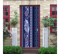 Stickers Porte 3D Motif Cachemire Bleu Foncé 90X200Cm Papier Peint Poster De Porte Trompe L'Oeil Pour Maison Décoration Salon Chambre Autocollant Muraux Imperméable Stickers Amovibles