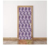 Stickers Porte 3D Motif Cachemire Violet 77X200Cm Papier Peint Poster De Porte Trompe L'Oeil Pour Maison Décoration Salon Chambre Autocollant Muraux Imperméable Stickers Amovibles