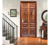 Stickers Porte 3D Muraux Auto-adhésif - Porte en bois -Papier Peint Decal de Porte,Autocollants Murales de Porte Amovibles PVC Affiche Porte étanche pour Chambre Salon Décoration de Porte 86 x 200 cm