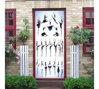 Stickers Porte 3D Trompe L'Oeil Danseuse De Ballet À L'Encre 90X200Cm Autocollant De Porte 3D Poster Papier Peint Auto-Adhésif Imperméable Pvc Muraux Pour Chambre Salon Cuisine Décoration