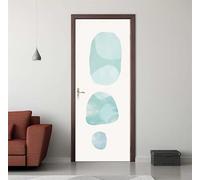 Stickers Porte 3D Trompe l'oeil Effect Abstrait Bloc de Couleur Autocollants de Décoration pour Porte Interieure, PVC Autocollant Papier Peint Pour Cuisine Chambre Salle de Bain 86x200cm -DS3144