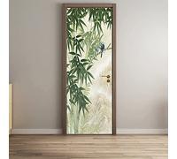Stickers Porte 80X200Cm Bambou Autocollants De Décoration Pour Porte 2Pcs Chambre Sticker Porte,Porte Autocollant En Pvc Auto-Adhésifs,Décoration Murale, Polyvinyle