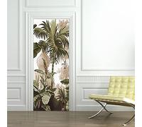 Stickers Porte 80X200Cm Tropical Autocollants De Décoration Pour Porte 2Pcs Chambre Sticker Porte,Porte Autocollant En Pvc Auto-Adhésifs,Décoration Murale, Polyvinyle
