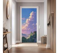 Stickers Porte 95x215cm Oiseaux Au Coucher Du Soleil Sticker Porte Trompe L'oeil Effet 3D Paysage Naturel Animé Papier Peint Mural Interieure Auto-adhésif Amovibles Imperméable Autocollant