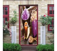 Stickers Porte Aromathérapie Poster Porte Trompe L'oeil, Effect 3D Massage Aux Huiles Essentielles Autocollant, Auto-Adhésif Papier Peint Chambre Mur Décoration Art Sticker Muraux 95x215 cm m.1309