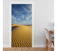 Stickers Porte Bambou Sticker Porte Trompe l'oeil Papillon Papier Peint Auto Adhésif, PVC Imperméable Poster Autocollants pour Salon Cuisine Chambre Salle de Bain 95 x 210 cm G839
