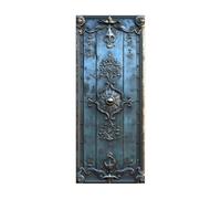 Stickers Porte Bleu Argent Autocollants de Décoration pour Porte Placard Poster Papier Peint PVC Auto Adhésif Habillage Decoration Porte Interieure Chambre Imperméable 77x200cm