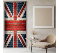 Stickers Porte Brique Effet Sticker Porte Trompe L'oeil Drapeau 3D Poster Mural Papier Peint Auto Adhésif Autocollants de Décoration 95x215 cm A-3720