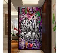 stickers porte de douche Couleur & Graffiti Sticker De Porte Trompe l'oeil Effet 3D Intérieure Papier Peint Peintures Imperméable Amovible Autocollants L100 x H200cm