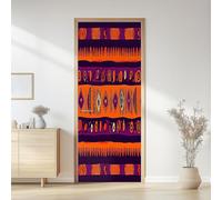 Stickers Porte Motif Rétro Sticker Porte Trompe L'oeil Afrique 3D Poster Mural Papier Peint Auto Adhésif Autocollants de Décoration 90x210 cm A-4135