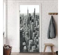 Stickers Porte New York Poster Porte Trompe L'oeil, Effect 3D New York Autocollant, Auto-Adhésif Papier Peint Mural Chambre Salon Mur Décoration Art Sticker Muraux 85x200 cm m.1796