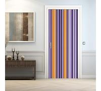 Stickers Porte Rayure Autocollant 93x215, Rayé Violet Papier Peint Adhesif Pour Porte Chambre Salle De Bain Cuisine, Rayure Decoratif Mural,(ST2282)